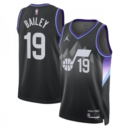 Utah Jazz Ace Bailey Jordan 2025-26 Statement Edition Musta Miesten Pelipaidat Swingman